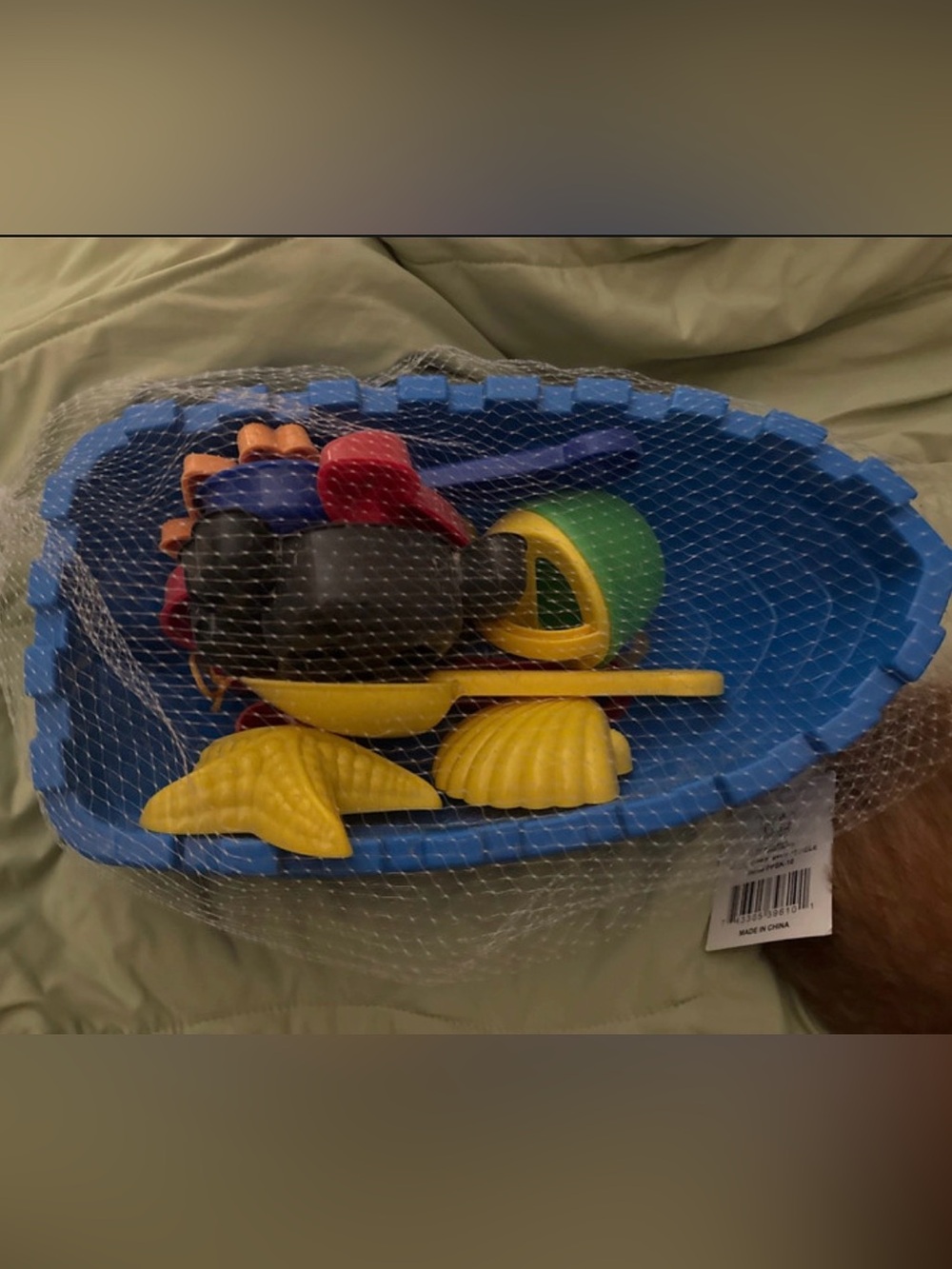 Blue Kids Sand Play Boat with Yellow Accessories - Stuffed Animal Category